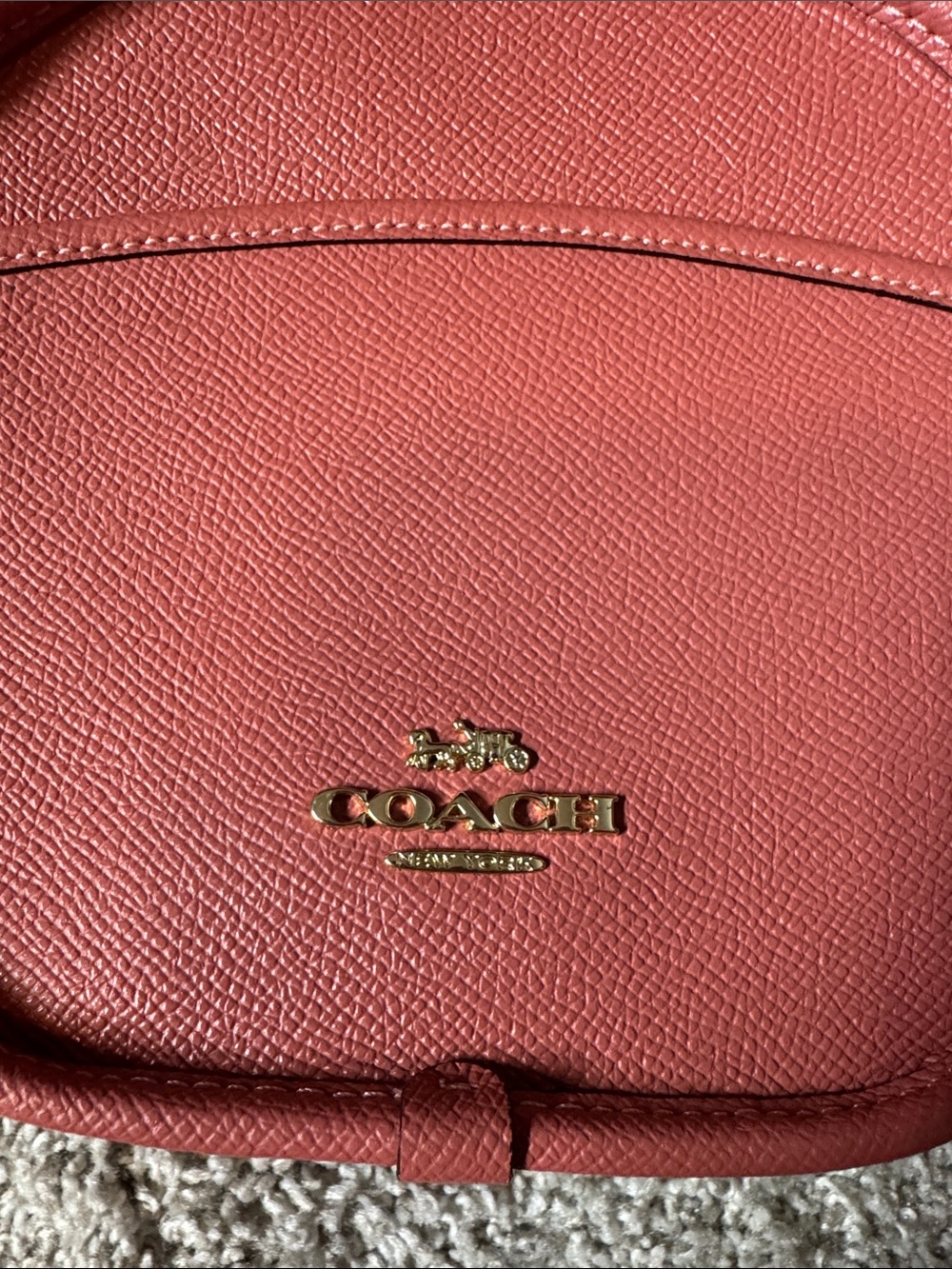 Coach Coral Round Leather Crossbody Purse - Picture 4 of 7